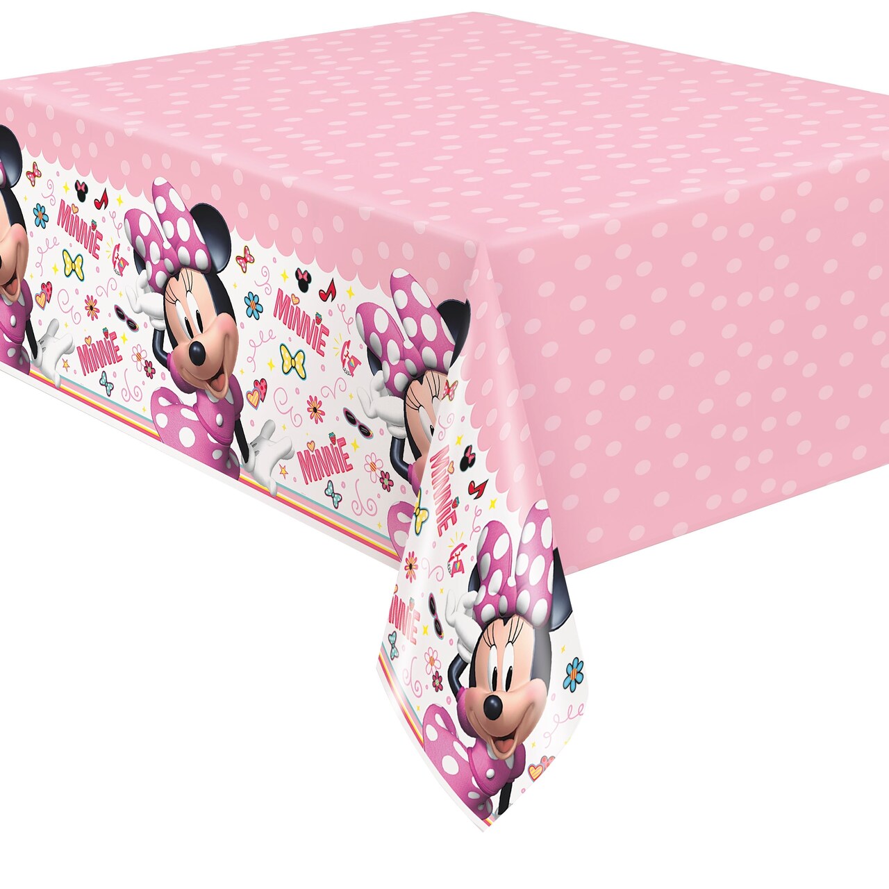 Disney Iconic Minnie Mouse Rectangular Plastic Table Cover 54' x 84"